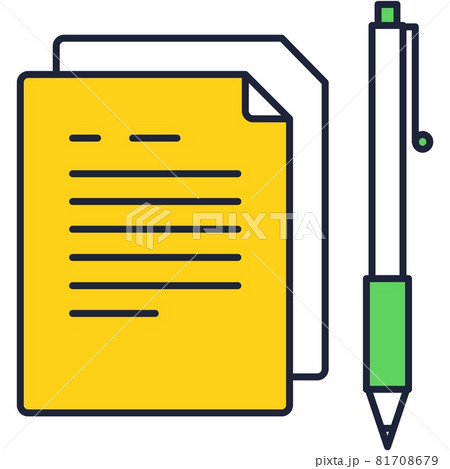Document icon flat vector paper resume form Document icon flat vector paper resume form 81708679