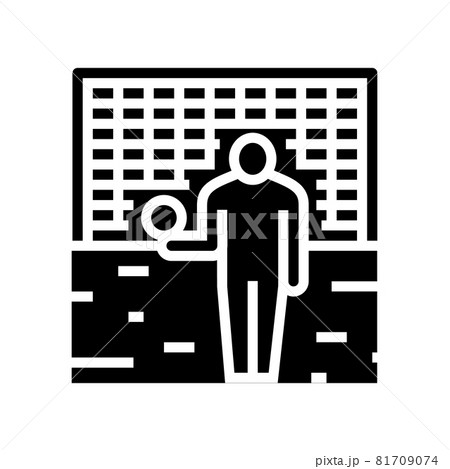goalkeeper soccer glyph icon vector illustration goalkeeper soccer glyph icon vector illustration 81709074