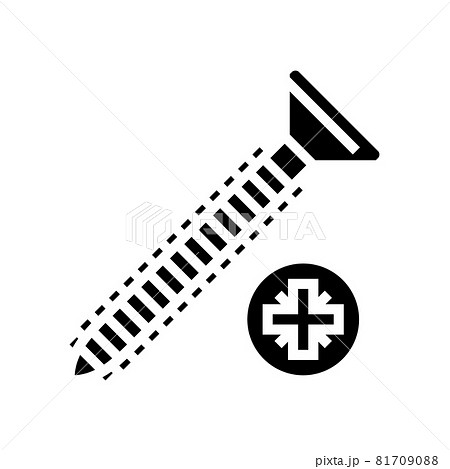 wood screw glyph icon vector illustration wood screw glyph icon vector illustration 81709088