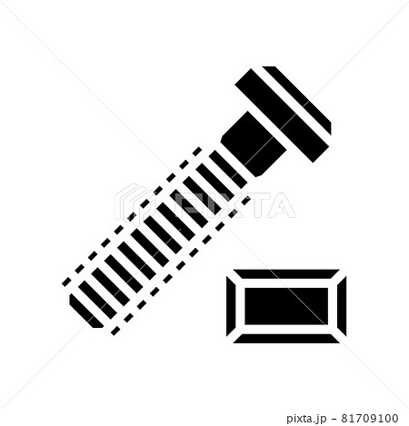 t-slot bolt glyph icon vector illustration 81709100
