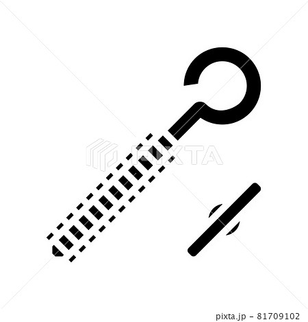 eyebolt with peg glyph icon vector illustration 81709102
