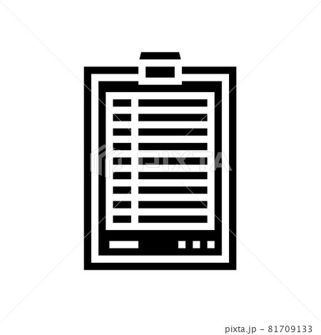 score paper golf game glyph icon vector illustration 81709133