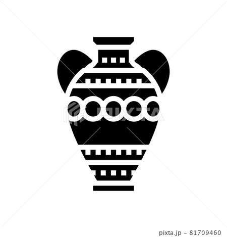 amphora ancient rome glyph icon vector illustration amphora ancient rome glyph icon vector illustration 81709460