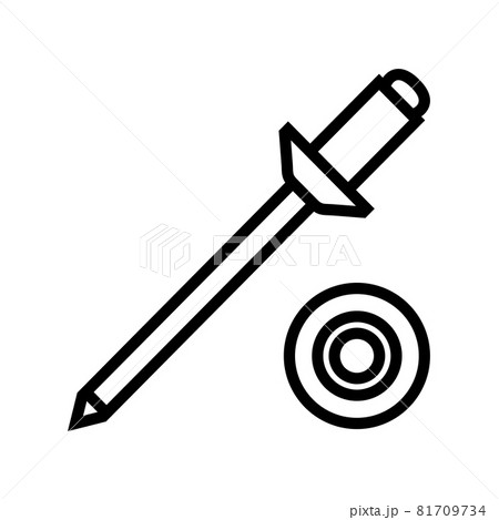 rivet screw line icon vector illustration 81709734