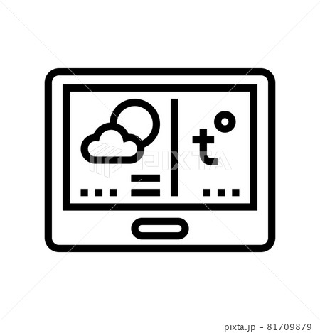 thermostat conditioning system line icon vector illustration 81709879