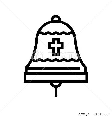 bell christianity line icon vector illustration bell christianity line icon vector illustration 81710226