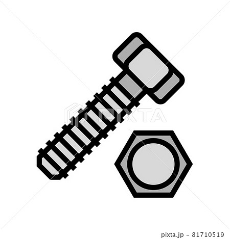 hex head bolt color icon vector illustration 81710519