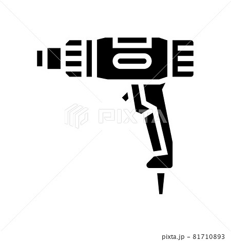 heat gun tool glyph icon vector illustration heat gun tool glyph icon vector illustration 81710893