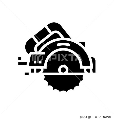 circular saw tool glyph icon vector illustration circular saw tool glyph icon vector illustration 81710896