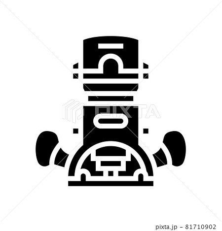 wood router tool glyph icon vector illustration 81710902