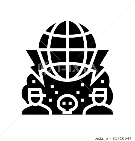 large scale conflict and wars social problem glyph icon vector illustration large scale conflict and wars social problem glyph icon vector illustration 81710944