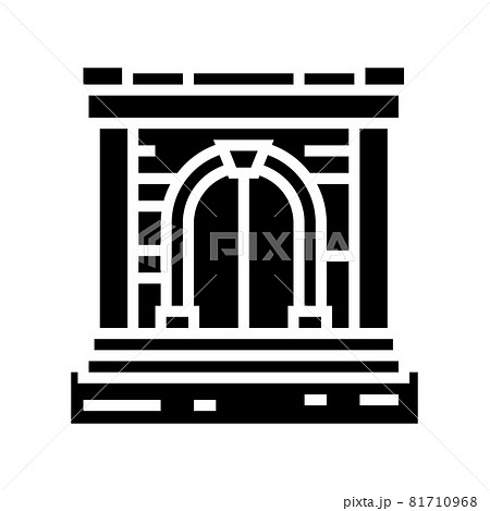 ancient gate glyph icon vector illustration 81710968