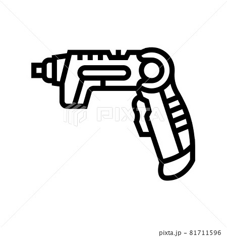 electric screwdriver equipment line icon vector illustration 81711596