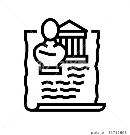 ancient greece history line icon vector illustration 81711668