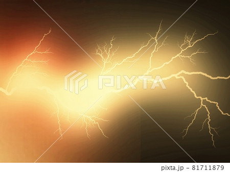 抽象的な稲妻のイラストのイラスト素材