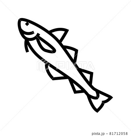 alaska pollock line icon vector illustration alaska pollock line icon vector illustration 81712058