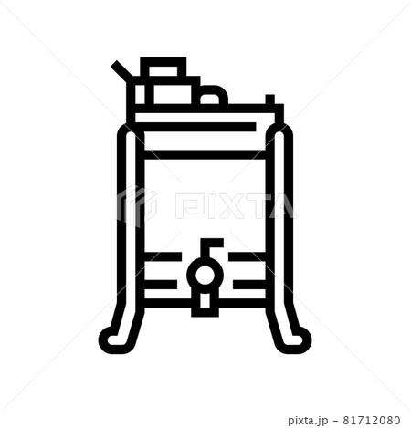honey extractor beekeeping line icon vector illustration 81712080