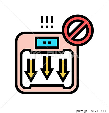 unexplained weight loss hepatitis color icon vector illustration 81712444