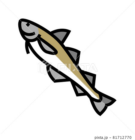 alaska pollock color icon vector illustration 81712770