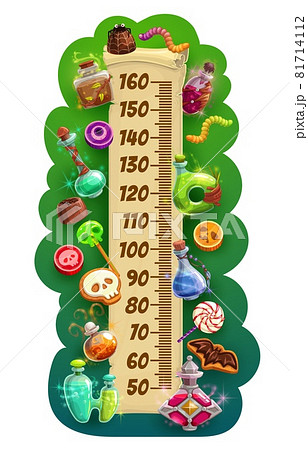 Kids height chart with Halloween holiday treats Kids height chart with Halloween holiday treats 81714112