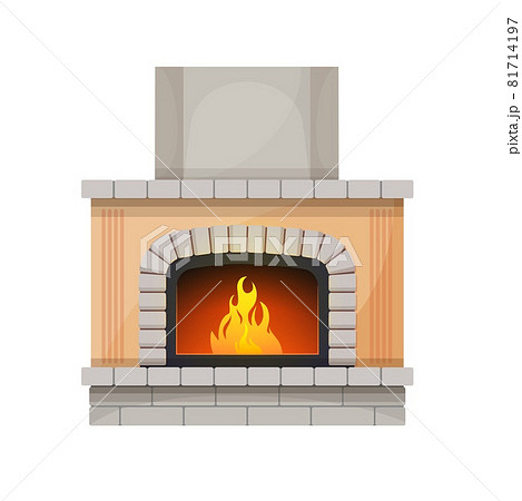 Fireplace or hearth, fire in home interior decor 81714197