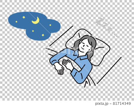 Illustrations representing sleep, sleep, lifestyle, relaxation and health 81714349