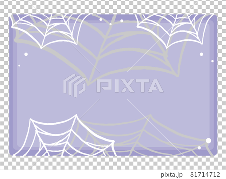 Cute illustration frame of spider web Cute illustration frame of spider web 81714712
