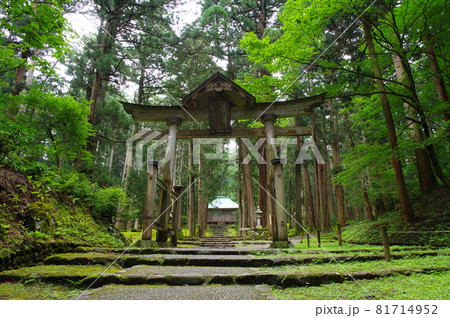 白山平泉寺 二の鳥居と拝殿 白山平泉寺 二の鳥居と拝殿 81714952