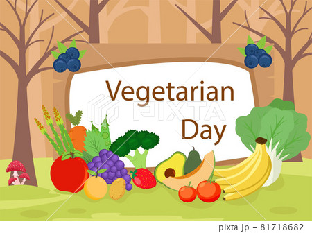 World Vegetarian Day Cute Cartoon Vector Illustration of Various Types of Vegetables or Fruits Such as Broccoli, Carrots, Tomatoes and Others for Maintain Health World Vegetarian Day Cute Cartoon Vector Illustration of Various Types of Vegetables or Fruits Such as Broccoli, Carrots, Tomatoes and Others for Maintain Health 81718682