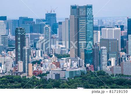日本の東京都市景観 東京ミッドタウンや国立新美術館などを望む 日本の東京都市景観 東京ミッドタウンや国立新美術館などを望む 81719150