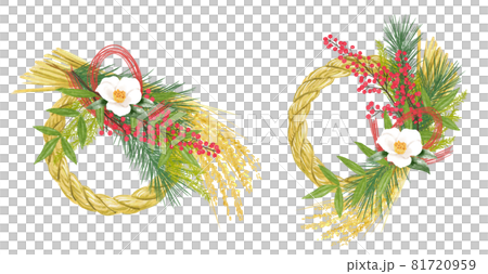 綺麗な正月飾りのイラスト 81720959