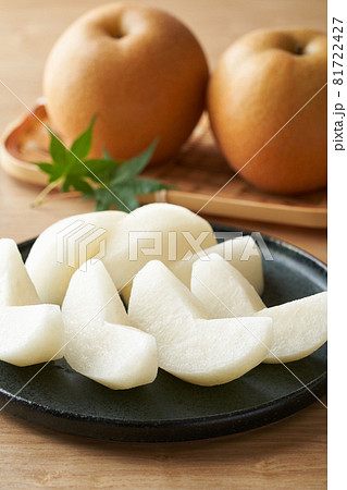 カットされた梨 豊水 の写真素材