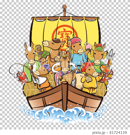 Seven Lucky Gods of the Zodiac, Takarabune ver "Horse" Seven Lucky Gods of the Zodiac, Takarabune ver "Horse" 81724139