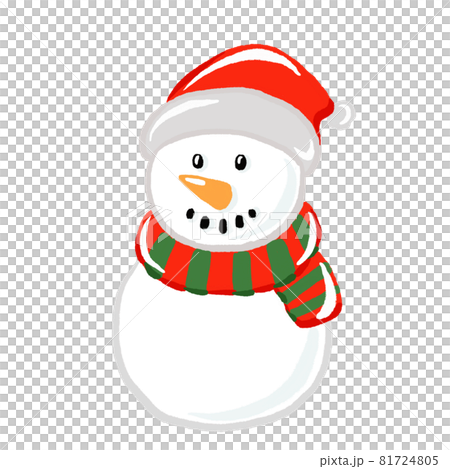 聖誕老人的帽子、消聲器和雪人 81724805