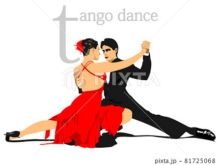 Couple Dancing A Tangoのイラスト素材