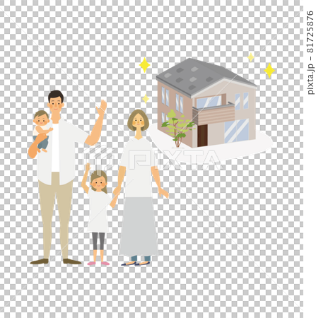 Vector illustration of new home and family Vector illustration of new home and family 81725876