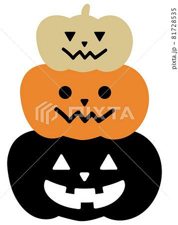 ハロウィン かぼちゃ ランタン ジャック オー ランタン 秋 イラスト 挿絵 三段 三段重 年中行事のイラスト素材