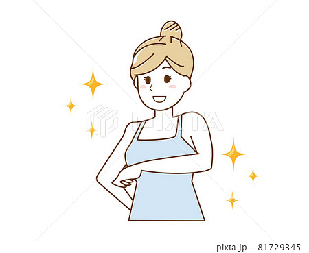 脱毛をする女性のベクターイラストのイラスト素材
