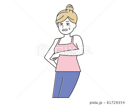 脱毛をする女性のベクターイラストのイラスト素材