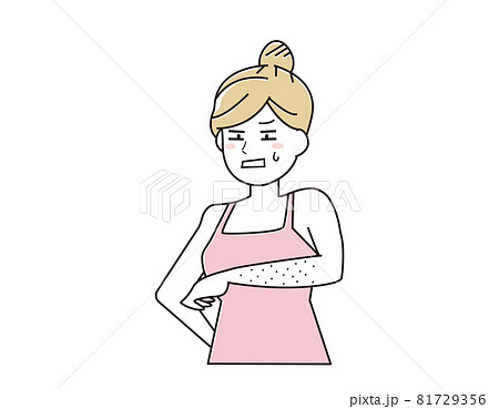 脱毛をする女性のベクターイラストのイラスト素材