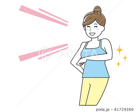 脱毛をする女性のベクターイラストのイラスト素材