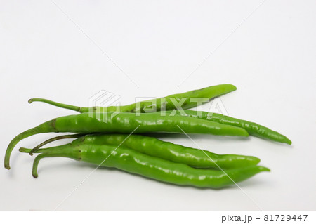 hot and spice chili pepper on white background 81729447