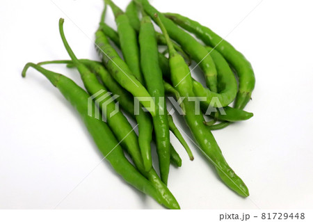 hot and spice chili pepper on white background 81729448