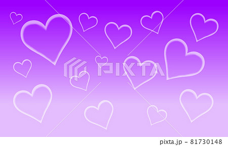 ハートパターンの紫背景のイラスト素材
