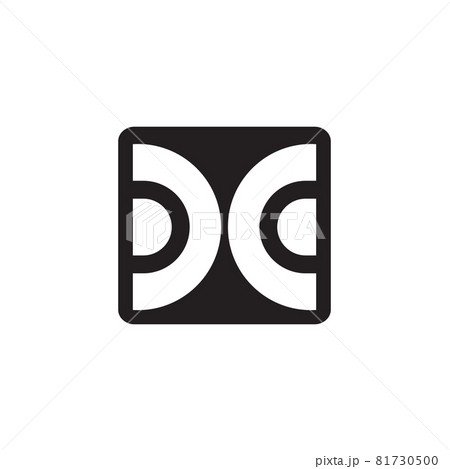 D letter initial icon logo design 81730500