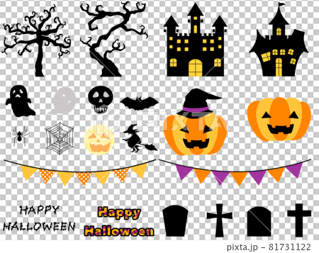 Illustration material set of Halloween Illustration material set of Halloween 81731122