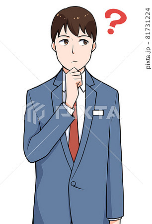 男性が考えているポーズ 81731224