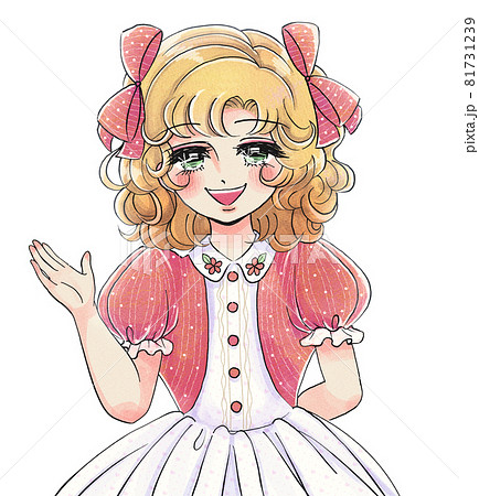 70年代少女漫画・笑顔の金髪お嬢様・紹介する 81731239