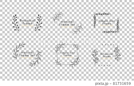 Plant frame set simple line drawing botanical natural leaf decoration decoration decoration frame fashionable Plant frame set simple line drawing botanical natural leaf decoration decoration decoration frame fashionable 81731659