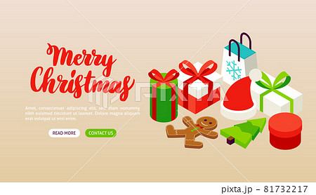 Beige Merry Christmas Tree Banner 81732217